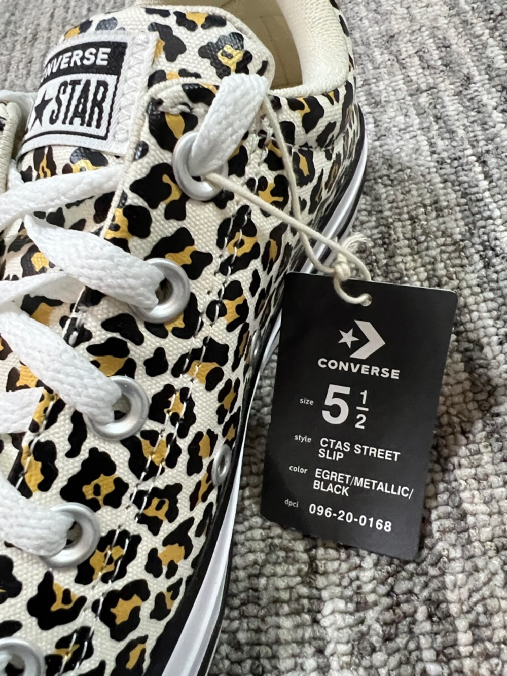 Converse Low Top Sneakers - Leopard Print Size 5.5 - Picture 7 of 11